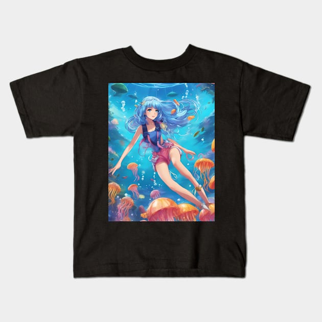 Mystic Adventures Kids T-Shirt by animegirlnft